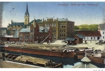Bromberg - Blick auf den Fischmarkt 1913