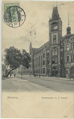 Bromberg - Wilhelmstrasse m.d. Postamt 1906