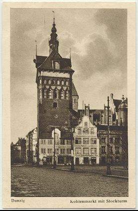 Danzig - Koblenmarkt mit Stockturm