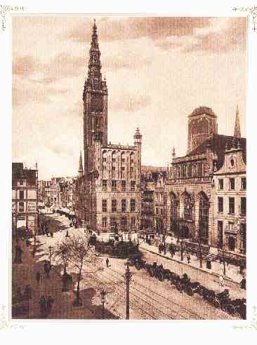 Danzig - Der Artushof mit Rathaus