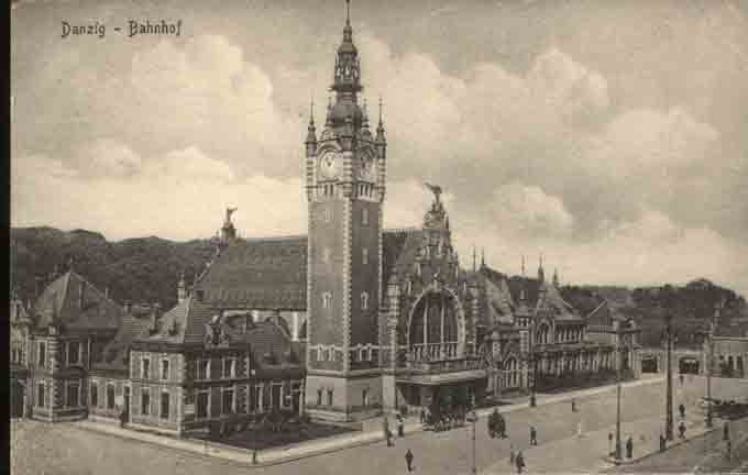 Gdansk - Railroad station 1924