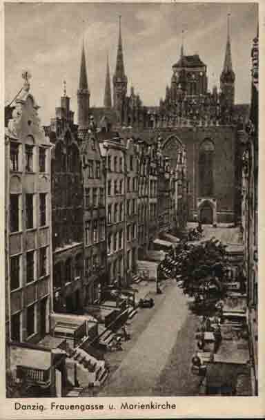 Danzig - Frauengasse und Marienkirche ca. 1930