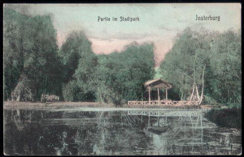 Insterburg - Widok na park miejski 1907