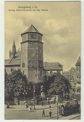 Knigsberg - Herzog Albrechtsdenkmal am Kgl. Schlo 1912