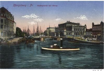 Knigsberg - Hafenpartie mit Brse ca.1910