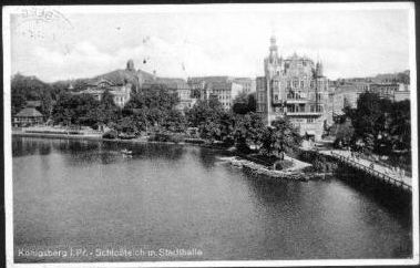 Knigsberg - Schloteich mit Stadthalle 1936