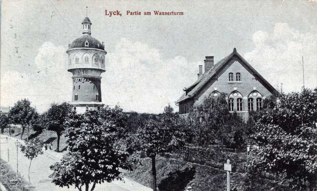 Lyck - Partie am Wasserturm 1929