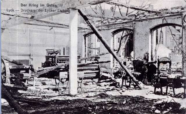 Elk - Printing office of "Lycker Zeitung" 1916