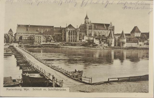 Marienburg - Schlo mit Schiffsbrcke