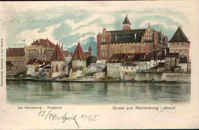 Marienburg - Die Marienburg - Westseite 1902