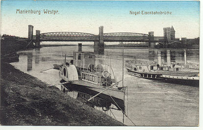Marienburg - Nogat-Eisenbahnbrcke 1916