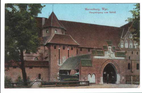 Malbork - Main entrance from the castle 1916