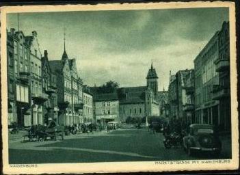 Malbork - Marketplace street and castle