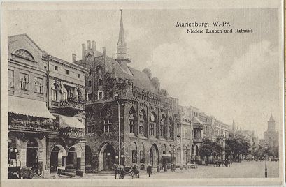Marienburg - Niedere Lauben und Rathaus