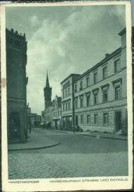 Marienwerder - Strasse und Rathaus