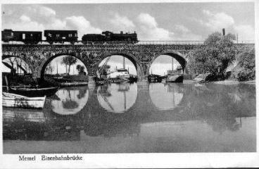 Memel - Eisenbahnbrcke 1944