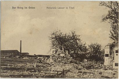 Tilsit - Holzplatz Laaser in Tilsit 1915