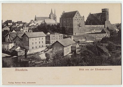 Allenstein - Blick von der Eisenbahnbrcke